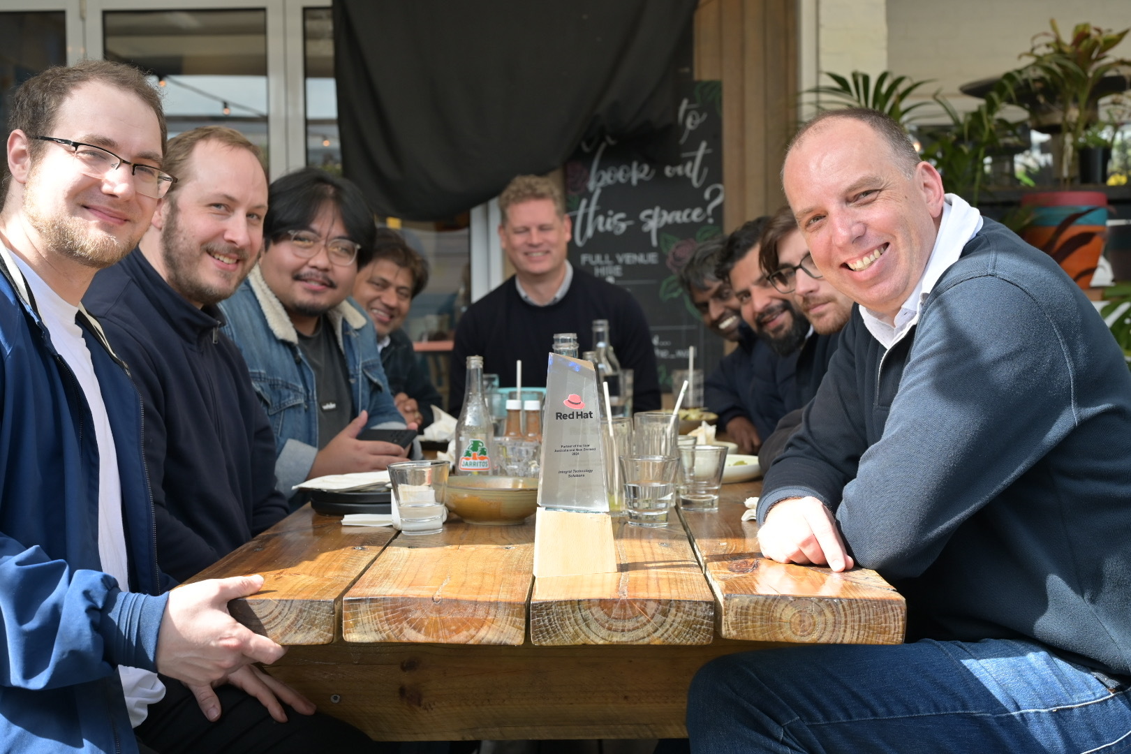 CEO Cameron Tuesley celebrated in the Melbourne office